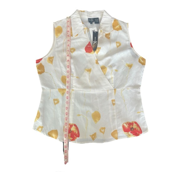 NWT Dina K Floral Sleeveless Blouse - Size L - Picture 6 of 7
